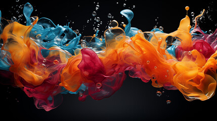 Wall Mural - abstract clouds of color smoke colorful texture background. colored fluid powder explosion art desig