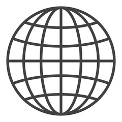 Poster - Earth Globe vector Travel simple icon or symbol in outline style