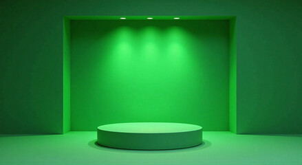 Wall Mural - podium with spotlights