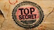 © Lamina - Close-up of 'Top Secret' stamped on aged paper, evoking themes of privacy, secrecy, and sensitive information.