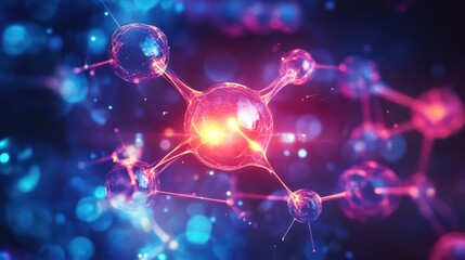 Poster - Abstract Representation of Molecular Structure with Colorful Lighting