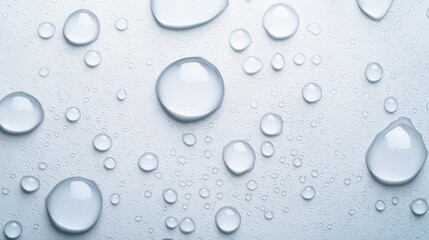 Poster - Fabric Demonstrating Waterproof Properties Concept, Magnified View of Waterproof Fabric with Water Droplets in Detailed Close-Up for Textiles and Outdoor Gear