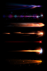 Wall Mural - motion light effects on black background
