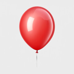 Canvas Print - red balloon isolated on white