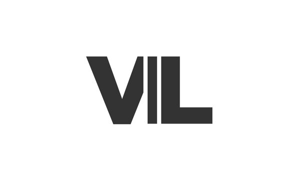 VIL logo design template with strong and modern bold text. Initial based vector logotype featuring simple and minimal typography. Trendy company identity.