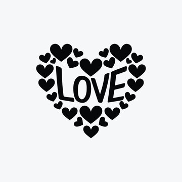 Heart shape love icon logo design 