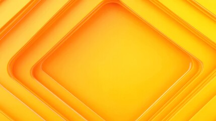 Abstract yellow geometric background with nested squares.