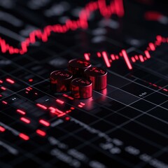 abstract visualization of currency exchange rates merging with national cost indicators