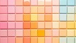 © Wattanachai - A vibrant array of pastel tiles arranged in a gradient pattern, perfect for use in design projects, home decor inspirations, or as a background in creative visual content,