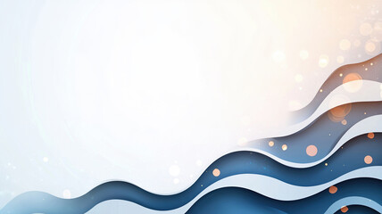 Poster - Soft waves in blue and white create serene background with gentle bokeh effects, perfect for various design projects. calming colors and smooth lines evoke tranquility and creativity
