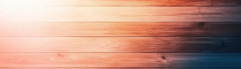 Poster - Wooden texture with copper orange gradient, creating warm and inviting atmosphere. blurred effect enhances visual appeal, making it suitable for various design projects