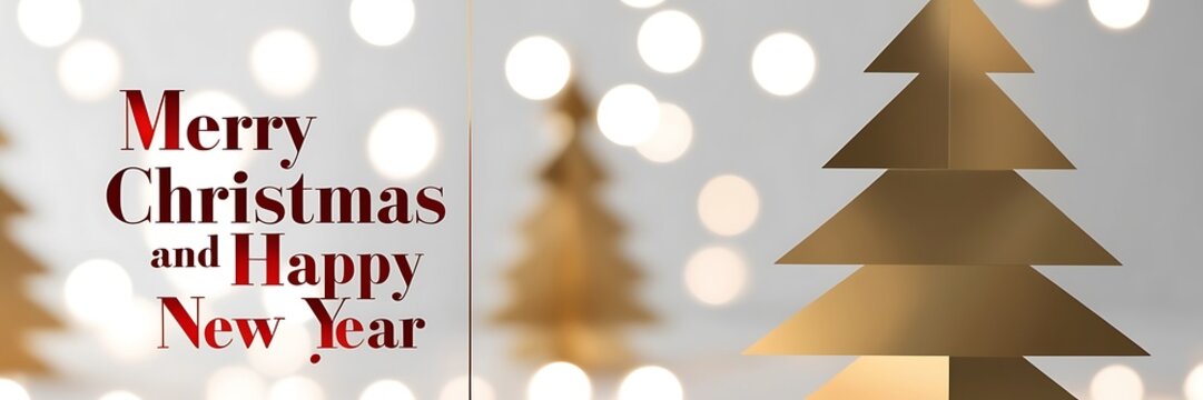 Christmas and Happy New Year - Frosty Xmas scene, Natural Winter background