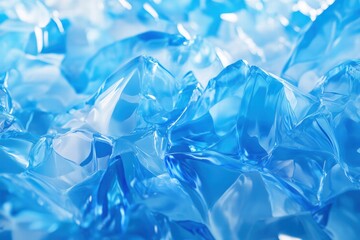 Poster - Blue and transparent ice textures create a cool visual effect in this frozen landscape