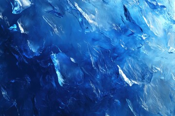 Poster - Captivating ice textures showcasing blue and transparent shades in a stunning abstract display