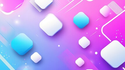 Poster - Abstract Colorful Background with Geometric Shapes and Gradients