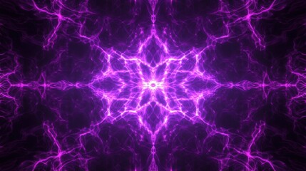 Poster - Vibrant Abstract Energy Pattern with Dynamic Purple Light Effects