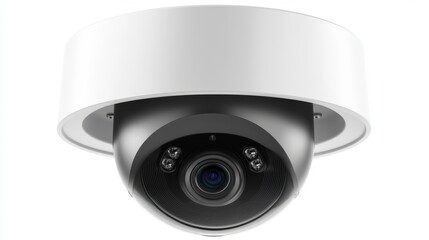 Poster - Modern Surveillance Camera with Wide Angle Lens for Security Systems