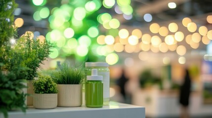 Poster - Business fair highlights eco-friendly products and sustainable solutions for eco-conscious shoppers