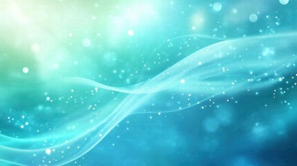 Poster - Teal and blue gradient wavy line design for modern digital art backgrounds