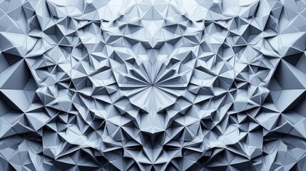 Poster - Intricate geometric patterns in shades of blue create a mesmerizing abstract design.