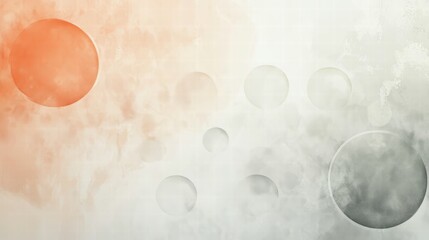 Poster - Modern aesthetic soft peach and gray gradient circles in digital graphic design