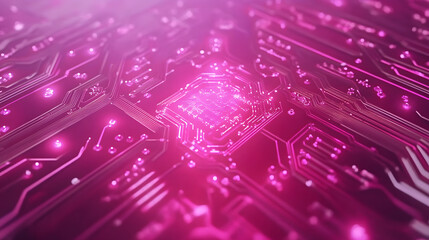 Poster - Technological innovation showcase digital circuit board abstract art high-tech environment close-up view futuristic concept