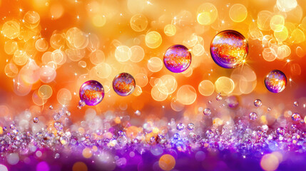 Poster - vibrant burst of bubbles floating in radiant atmosphere, creating magical and colorful scene