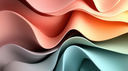 Poster - Abstract gradient background with soft pastel tones digital art flowing textures creative space artistic viewpoint modern aesthetic