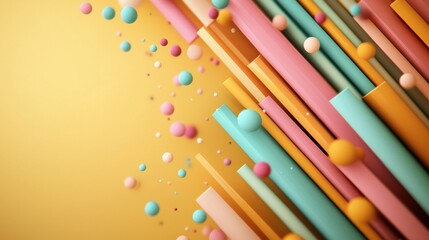 Poster - Dynamic diagonal of elegant pastel fireworks abstract environment digital art vibrant color palette creative design concept