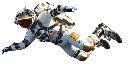 Aufkleber - An astronaut in a spacesuit floating in space, showcasing exploration and adventure.