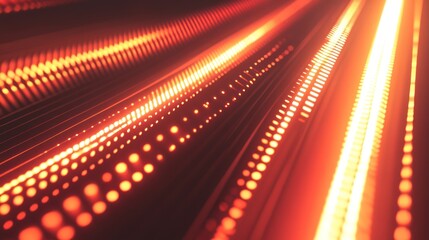 Aufkleber - Abstract image featuring glowing red and orange lines, creating a dynamic visual effect.