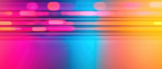Poster - A vibrant abstract background with colorful lines and blurred light for modern designs.