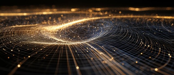 Poster - abstract digital artwork showcasing dynamic magnetic field perspectives
