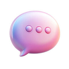 Aufkleber - 3d icon Vibrant speech bubble showcasing colorful conversations and social media engagement, with a transparent background for flexible usage