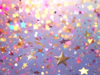 Wall Mural - stars and confetti