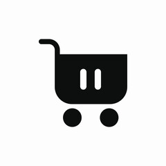 Wall Mural - shopping cart icon sign vector