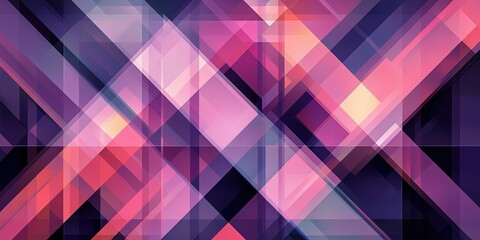 Poster - Colorful abstract design with intersecting shapes and vibrant hues in a geometric pattern