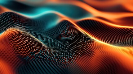 Aufkleber - Abstract waves of vibrant colors creating a dynamic visual texture.