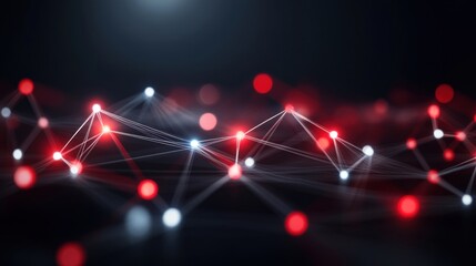 Poster - Abstract representation of interconnected nodes and lines, symbolizing technology and data.