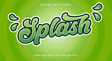 Aufkleber - Splash 3d editable text effect template with modern style