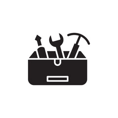 Poster - Toolbox icon Isolated flat vector in outline
