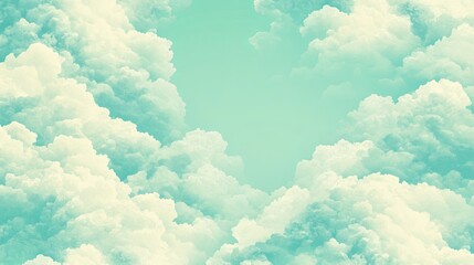Poster - Seamless gradient of pastel green blending into sky blue, offering a clean, modern, and refreshing background.