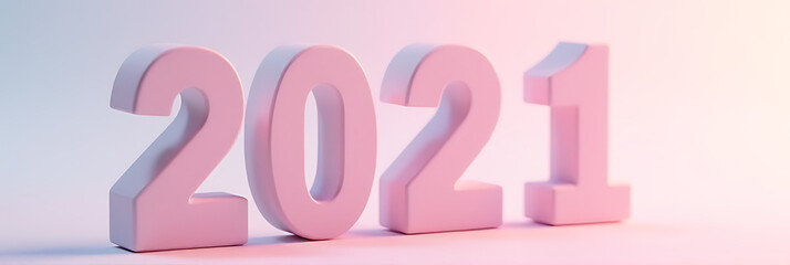 Poster - The year 2021 is displayed prominently on a soft pastel colored background creating a visually appealing effect._00001_