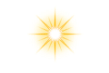 Wall Mural - glowing light effcts isolated on transparent background. sun flare light overlays. glow starlight wi