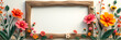 © fotoluigi868 - Colorful flowers adorn a background on this picture frame decoration with a unique artistic design._00001_