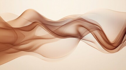 Poster - Delicate waves of mocha hues flow gracefully, embodying a sense of calmness and warmth. This artistic representation highlights the inviting color of the year in an abstract form