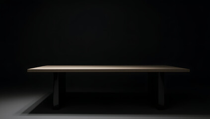 Aufkleber - Black background features a modern worktable with clean lines and minimalist design giving it an elegant appearance overall always._00004_
