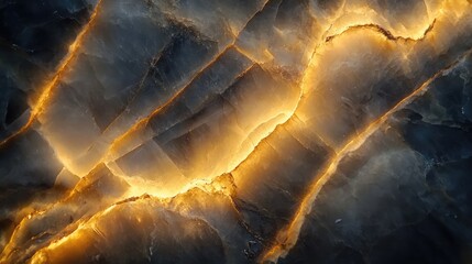 Leinwandbilder - Illuminated onyx texture with glowing veins creating a striking natural stone background for creative designs and artistic projects