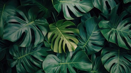 Poster - Lush green leaf background showcasing textured foliage in a close-up view highlighting the beauty of nature's greenery
