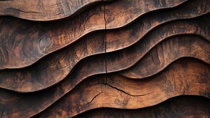Poster - Textured Natural Redwood Wave Pattern Background for Rustic and Organic Design Projects